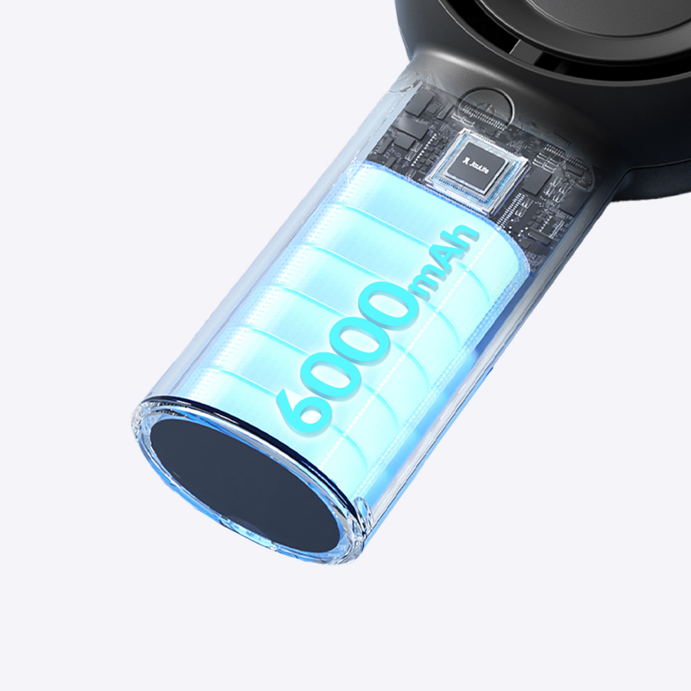 휴대용 손 선풍기 6000mAh 냉각 손풍기 핸디 목걸이 미니 선풍기 Life5Plus 카본 블랙 - 상세 이미지 3