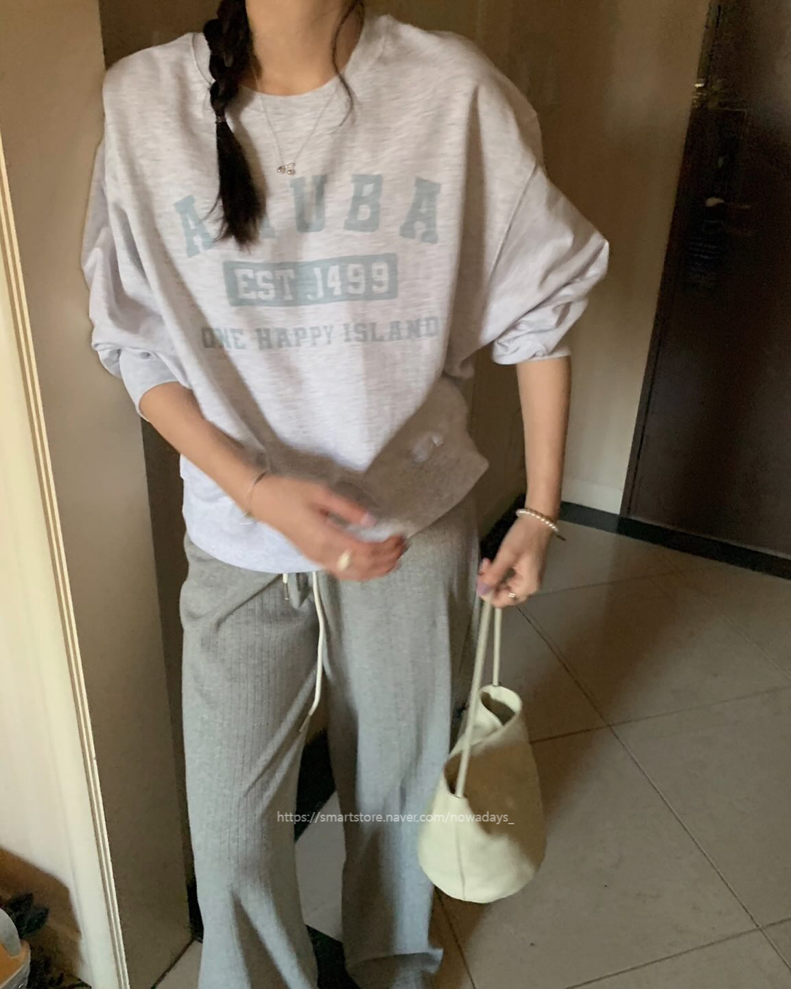 pyt 프리티영띵 펀칭 밴딩 팬츠 밴딩 일자 데일리 바지 (2col) 상세 이미지 18
