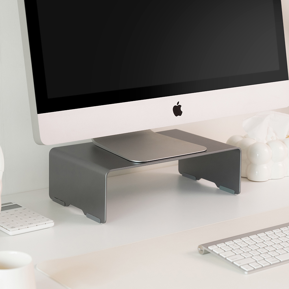일렉싱크 알루미늄 높은 아이맥 모니터 받침대 370mm, 스페이스그레이