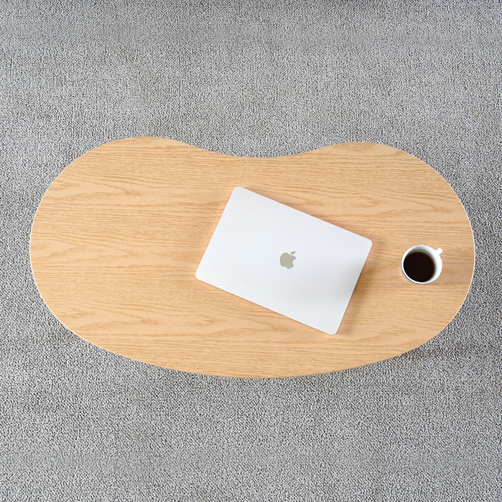 원목 접이식 좌식 테이블 거실 소파 좌탁 밥상 900x500mm, 내추럴