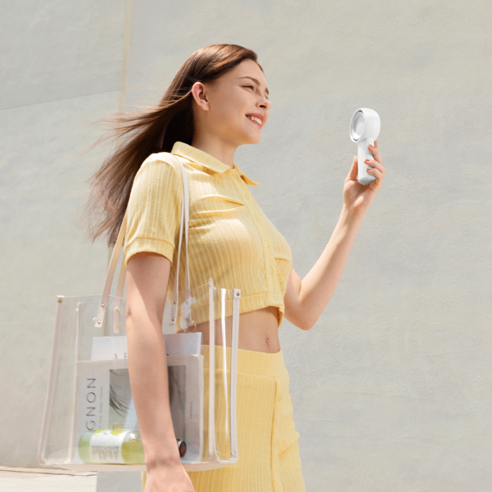 휴대용 손 선풍기 4000mAh 냉각 손풍기 핸디 목걸이 미니 선풍기 Life5Plus 아이스 화이트 - 상세 이미지 4