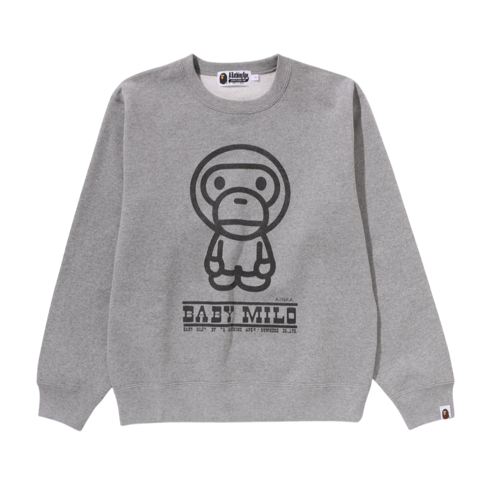 베이프 우먼즈 긴팔티 BABY MILO CREWNECK SWEATSHIRT 3월 1주차 2L30-213-005 - 메인 이미지