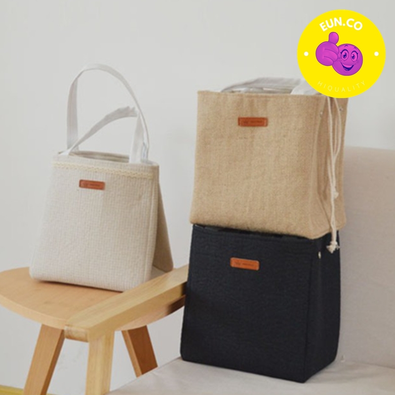 직장인 도시락 가방 린넨 아이스쿨러백 후르츠컵 샐러드통 파우치