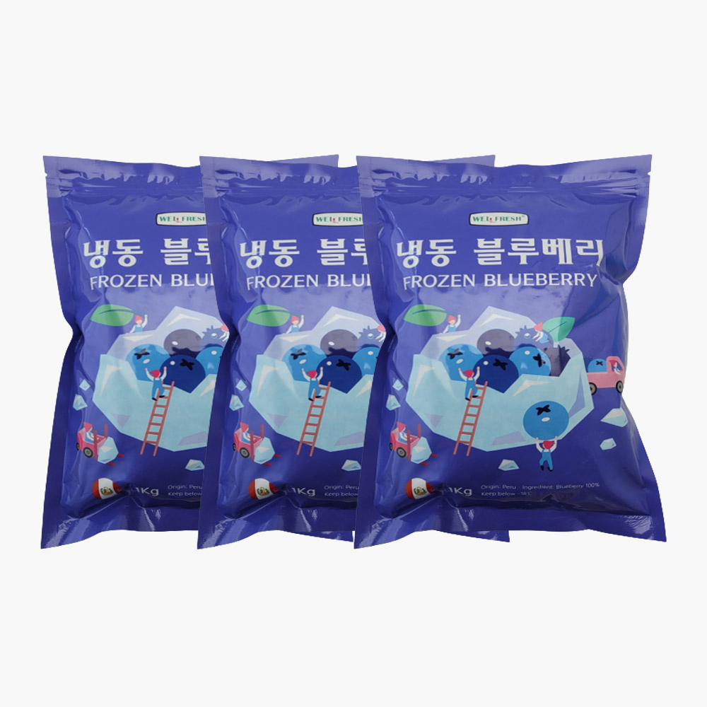 대정 냉동 블루베리 1kg 페루산 x 3봉 : 푸드홀릭몰