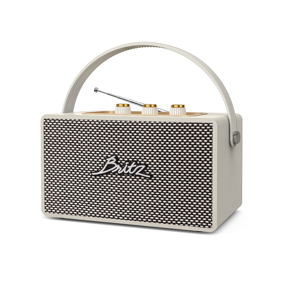 브리츠 BZ-MQ3 블루투스스피커 휴대용 스탠드형 FM라디오 거실 인테리어 레트로 스피커