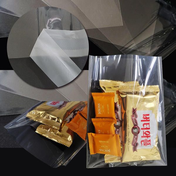 OPP 봉투 투명 필름 포장 비닐 오피피 포장지 폴리백 접착 비접착 100장 200장 HDPE 은색 : 포란마켓