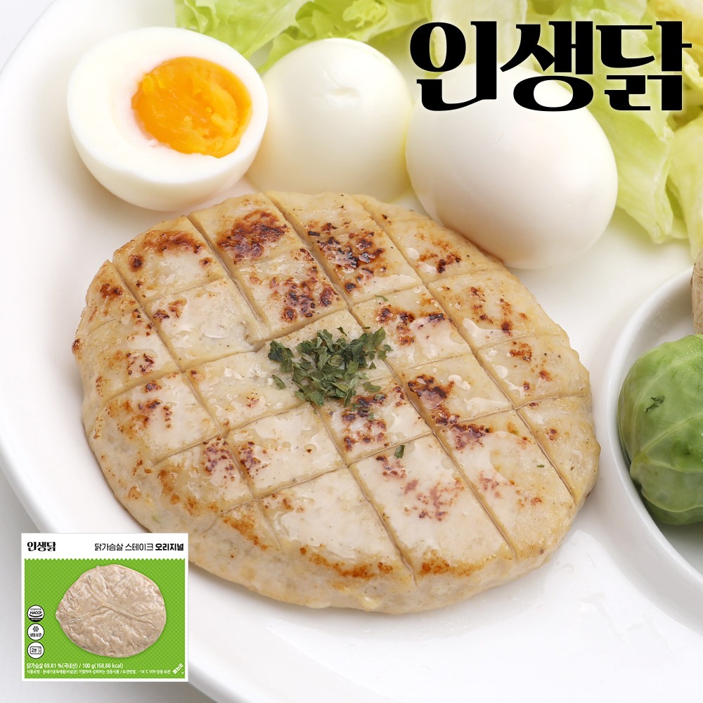 인생닭 닭가슴살 스테이크 오리지널맛, 100g, 30개