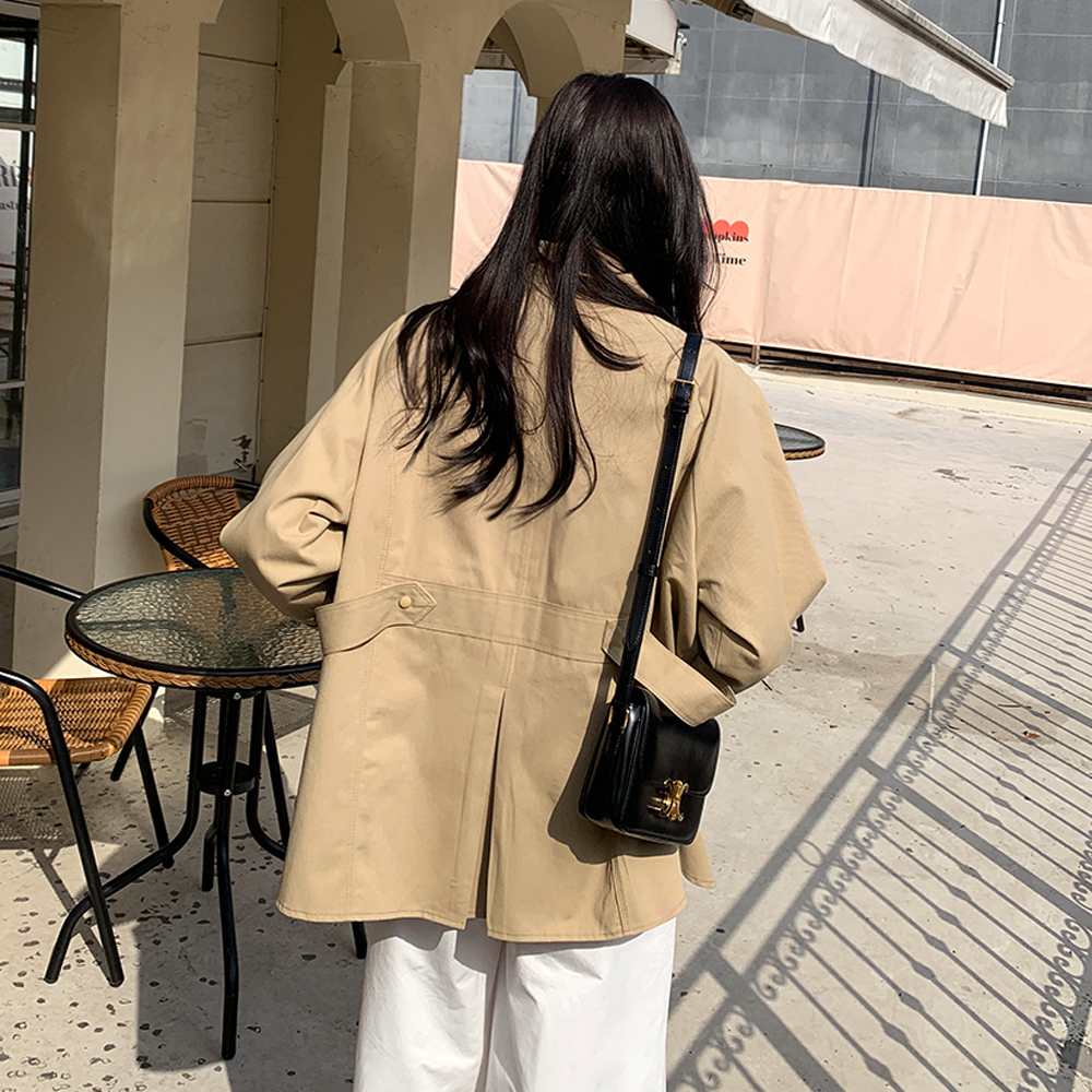 비레트 코튼 사파리 하프 코트 - 상세 이미지 4