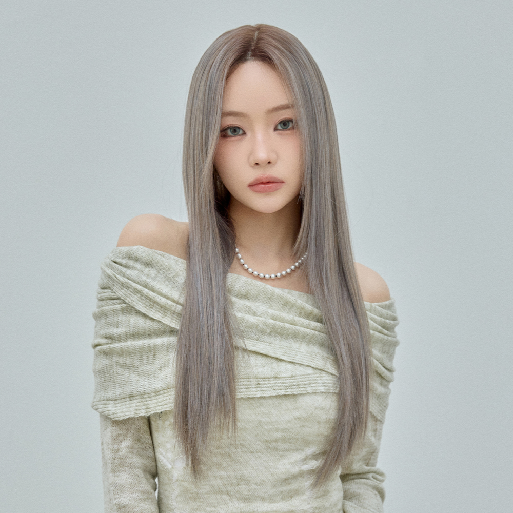 수제 통가발 스트레이트 25인치 슬릭컷 그레이 - 상품 이미지