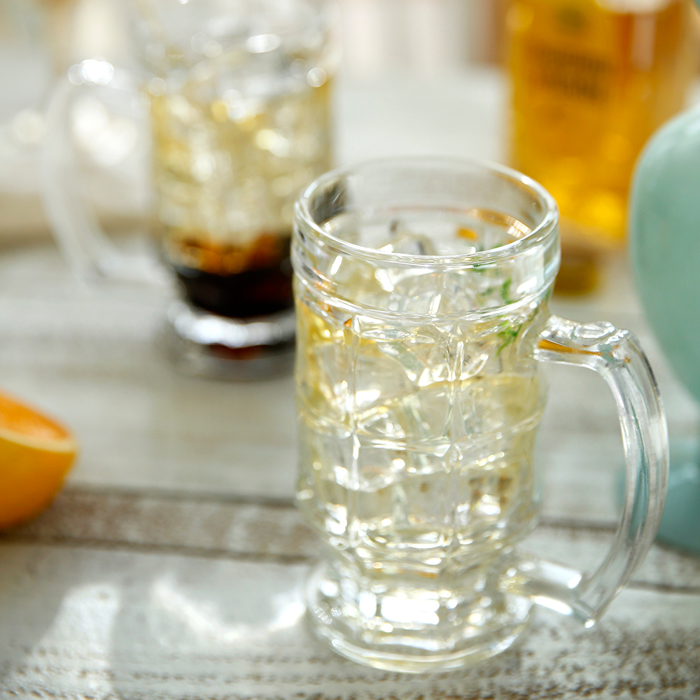손잡이 하이볼잔 380ml 맥주컵 에이드 소맥 홈카페 쥬스 글라스 - 상세 이미지 2
