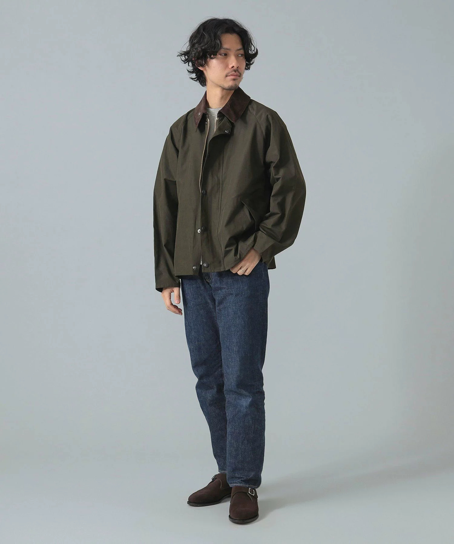 바버 Barbour x 빔스 BEMAS 별주 트랜스포트 피치 스킨 자켓 2컬러 - 상세 이미지 4
