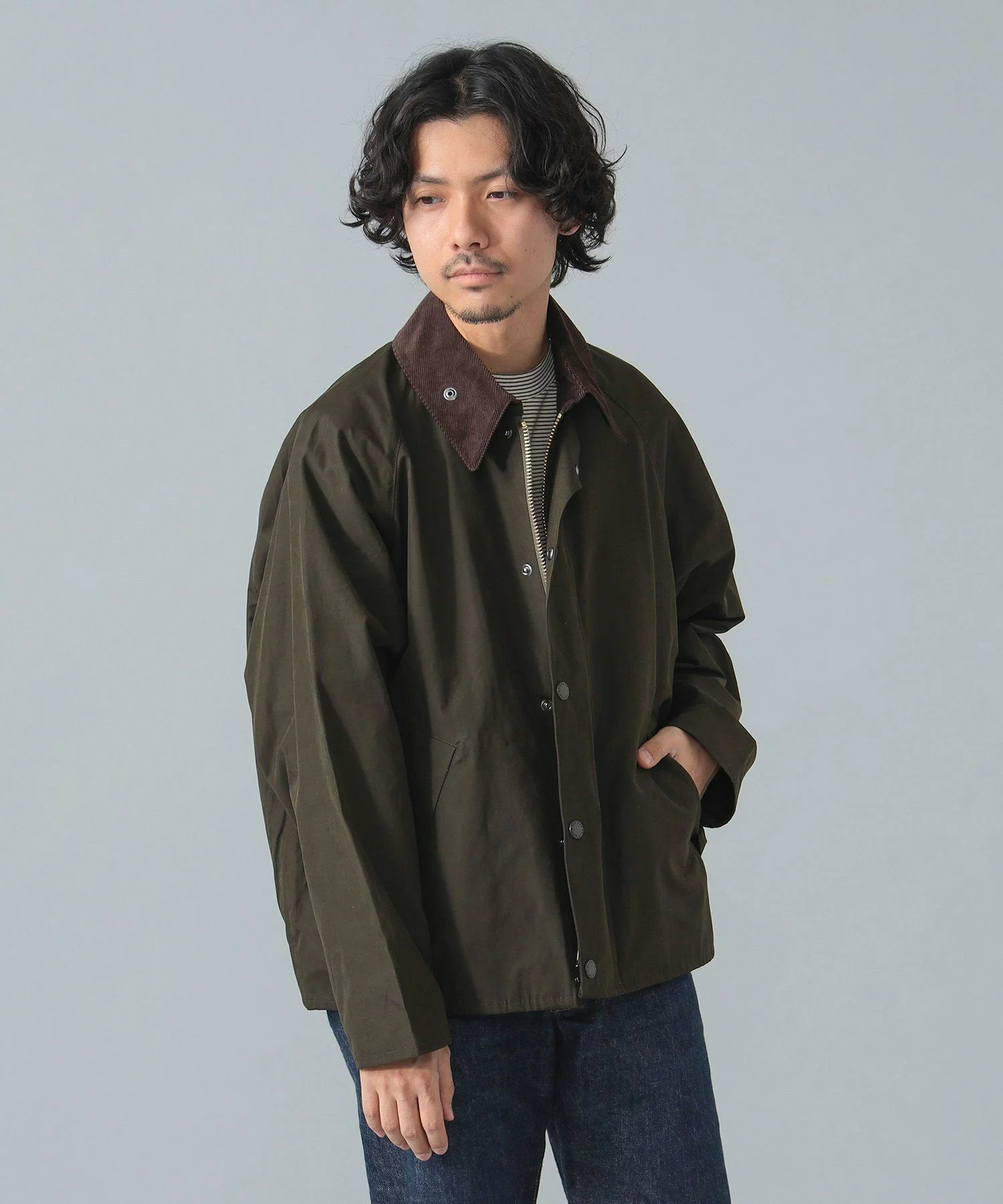 바버 Barbour x 빔스 BEMAS 별주 트랜스포트 피치 스킨 자켓 2컬러 이미지 8