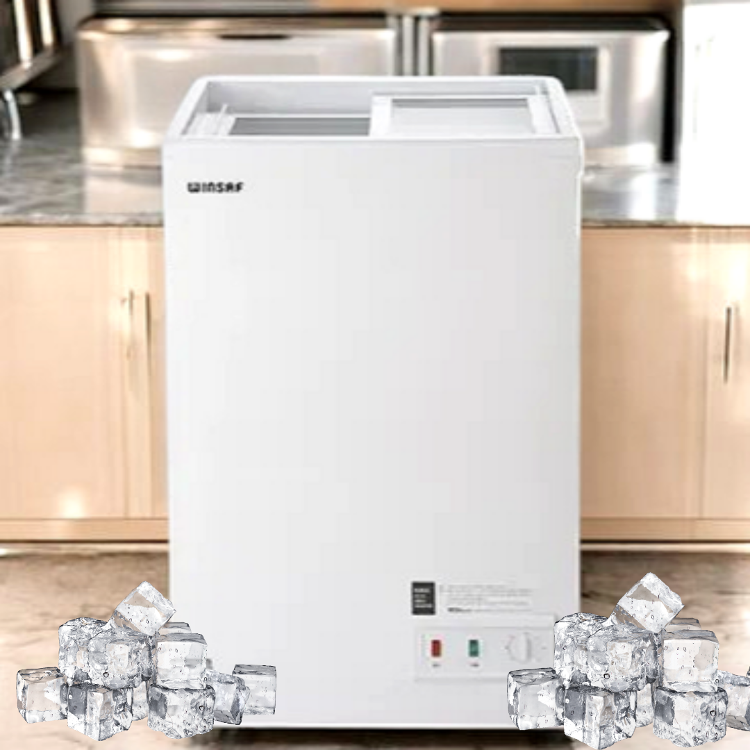 미니냉동고 소형냉동고 가정용 스탠드 얼음컵 음쓰 아이스크림 슬림형 슬라이드도어 41L