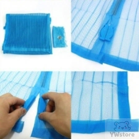 YWstore 문 자석 모기장(블루) (120cm) 원터치모기장