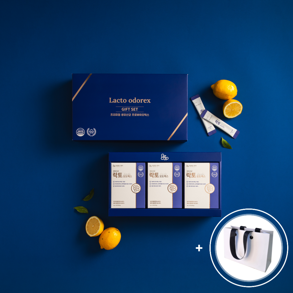 유산균 선물세트 150억 생유산균 락토오도렉스 3개월분(선물상자+쇼핑백 포함)