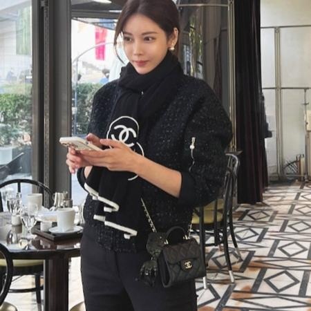여성 봄 가을 아우터 트위드 자켓 점퍼 캐주얼 고급스러운 블루종 화이트 FREE - 상세 이미지 3