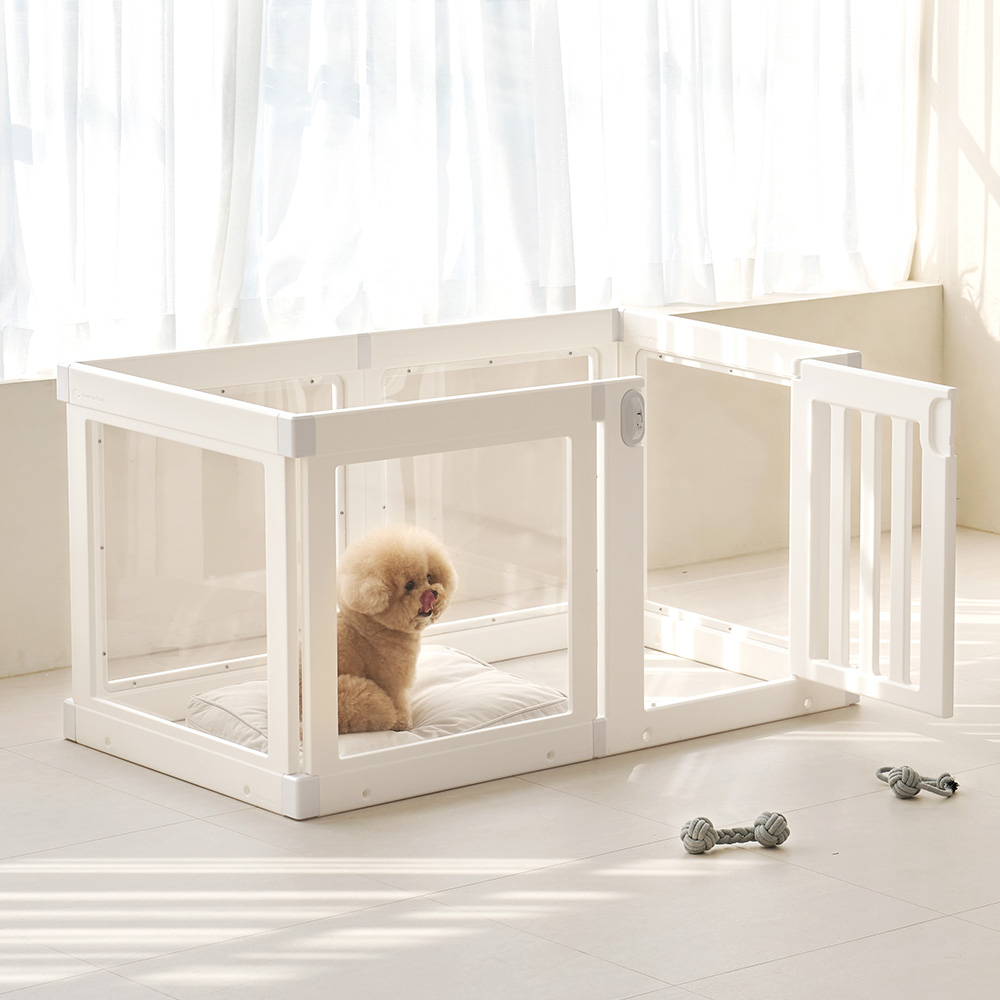 텍미홈 강아지울타리 확장형 투명 펫룸 더블 논슬립 애견펜스 제품 이미지