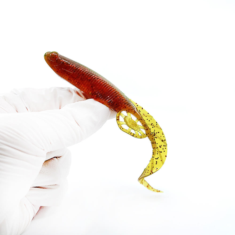 캣츠크로우 모비딕테일 광어다운샷웜 008 모터오일, 12.7cm(5인치) - 상세 이미지 3