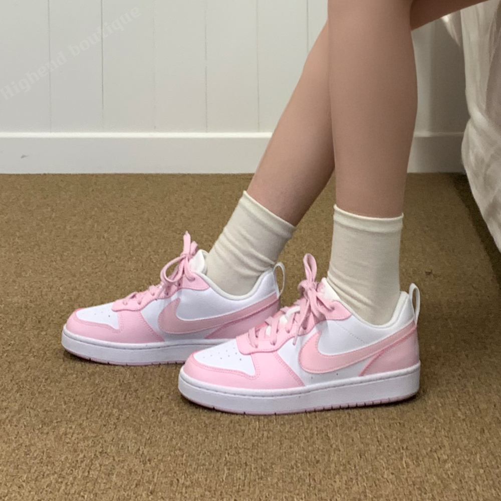 나이키 코트 버로우 로우 리크래프트 스니커즈 핑크 폼, 240