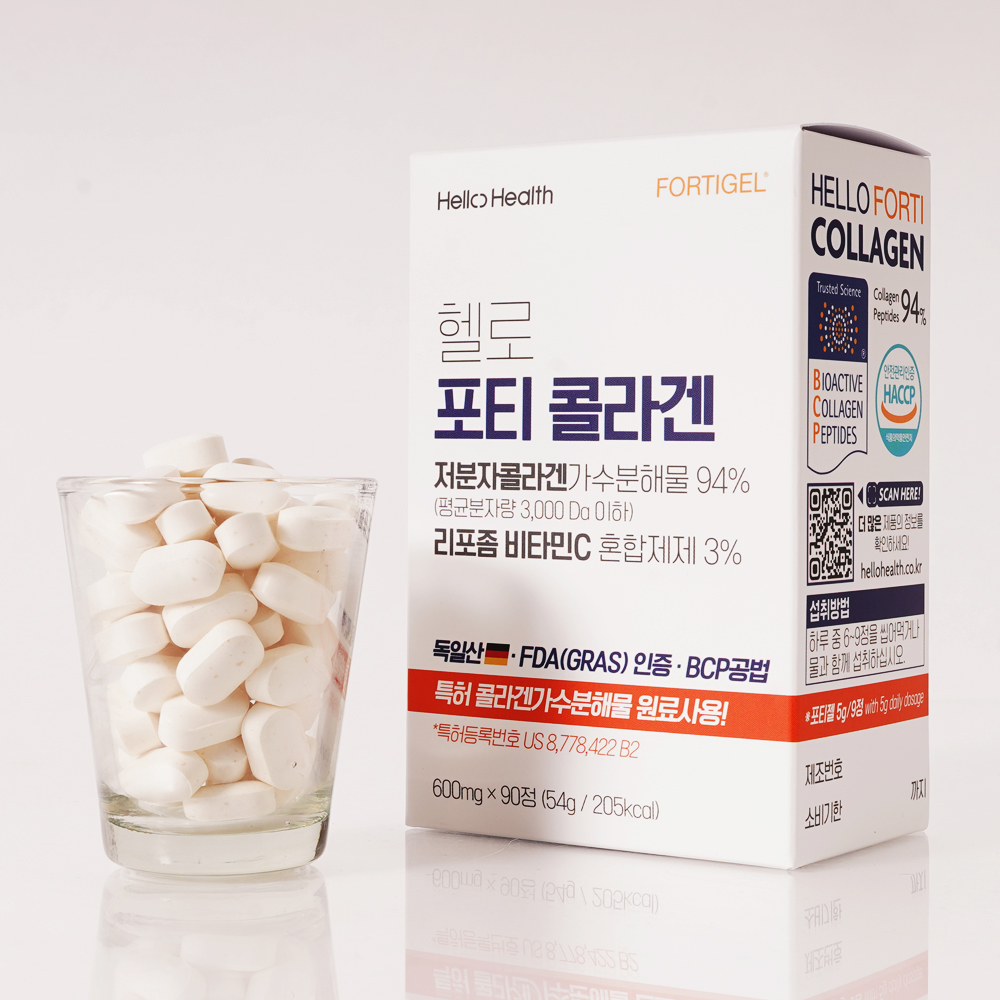 헬로 포티 콜라겐 연골관련특허소재 저분자 콜라겐 펩타이드 90정 BCP 독일 젤리타 포티젤 - 상세 이미지 3