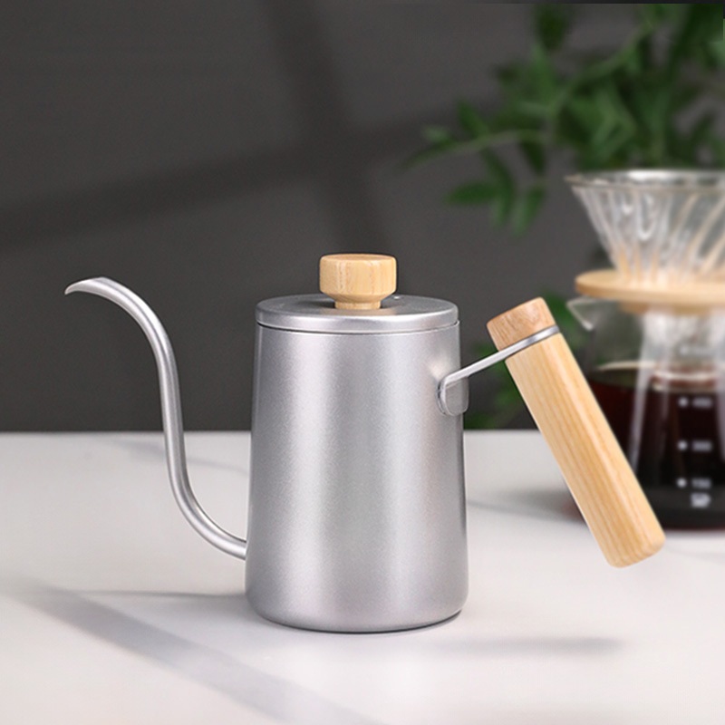 프리미엄 수제 커피포트 304 스테인리스 화상방지 손잡이 드립포트