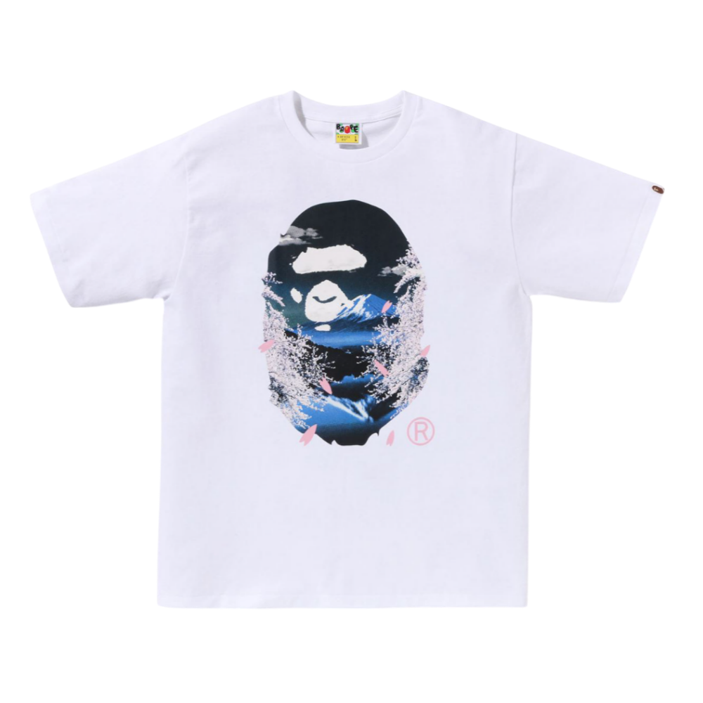 베이프 반팔티 SAKURA PHOTO APE HEAD TEE 3월 1주차 1L20-110-015 - 상품 이미지