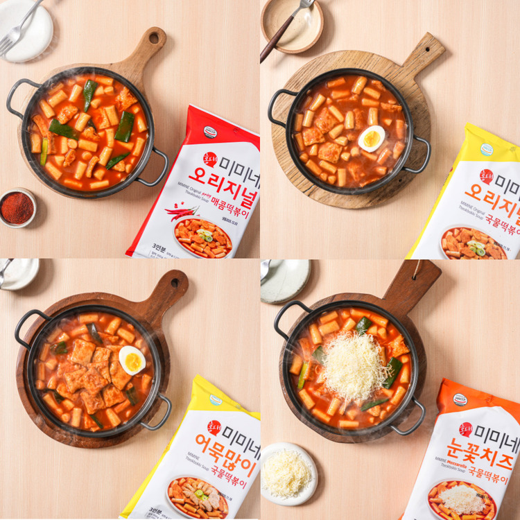 미미네 국물떡볶이 4봉 12인분 밀떡 떡볶이 밀키트 분식 맛집
