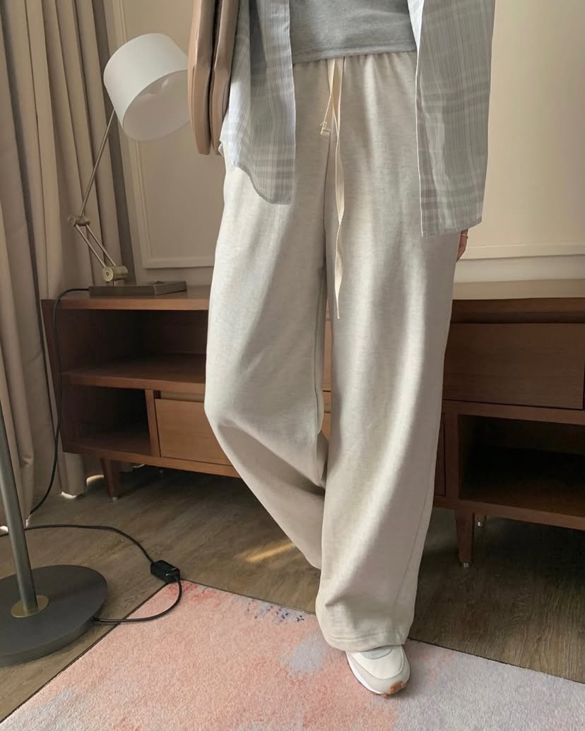 여성팬츠 밴딩쭈리팬츠 여성밴딩팬츠 일자쭈리팬츠 밴딩팬츠 편한바지 쭈리팬츠 상세 이미지 2