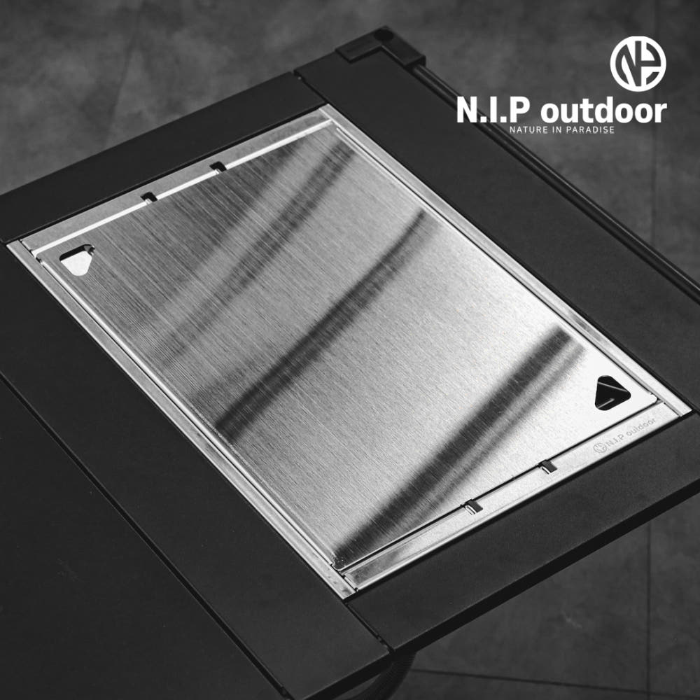 N.I.P 파워 플랫버너 상판 IN IGT 탑 플레이트 스테인리스 실버