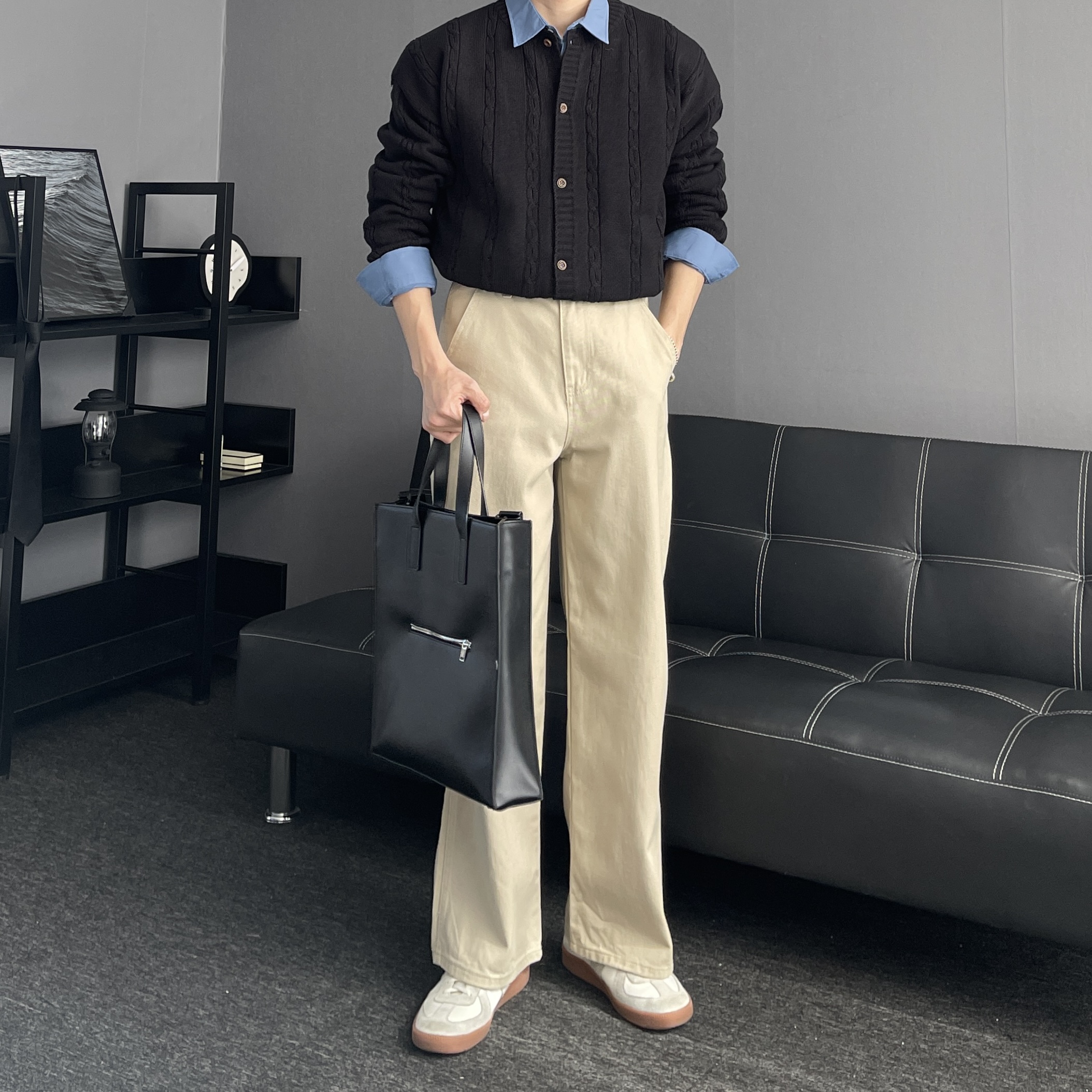 남자라운드가디건 남자오버핏가디건 이미지 8