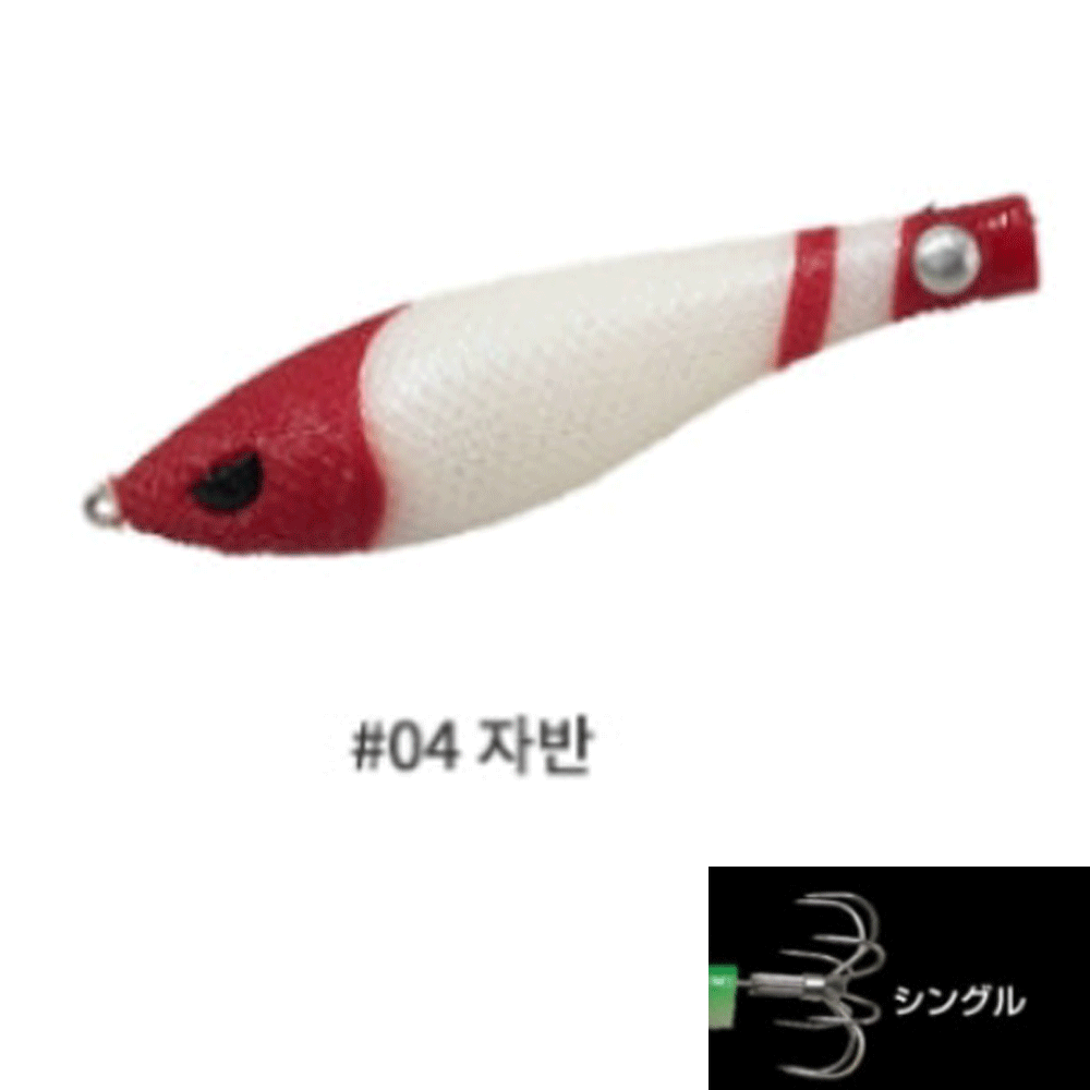 대원낚시 칸지 타쿤 타코 수평 문어 채비 왕눈이 삼바리 에기 슷테 싱글 훅 고추장 - 메인 이미지