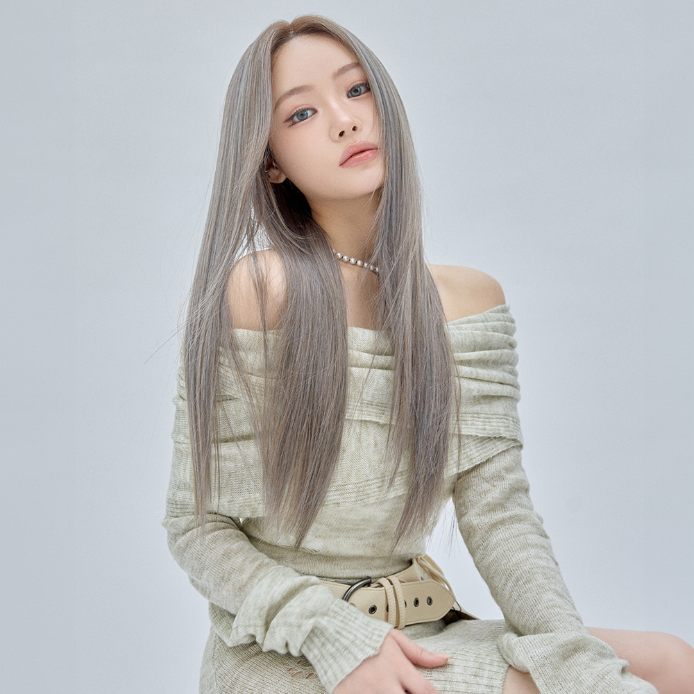 수제 통가발 스트레이트 25인치 슬릭컷 그레이 - 상세 이미지 3