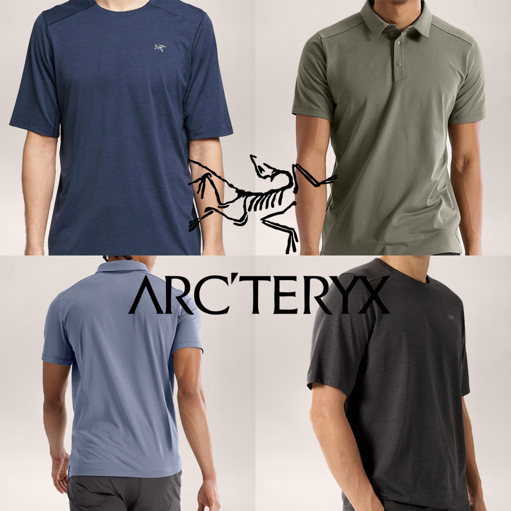 아크테릭스 반팔 코막 아크멀티 기능성 캡티브 카라티 등산 티셔츠