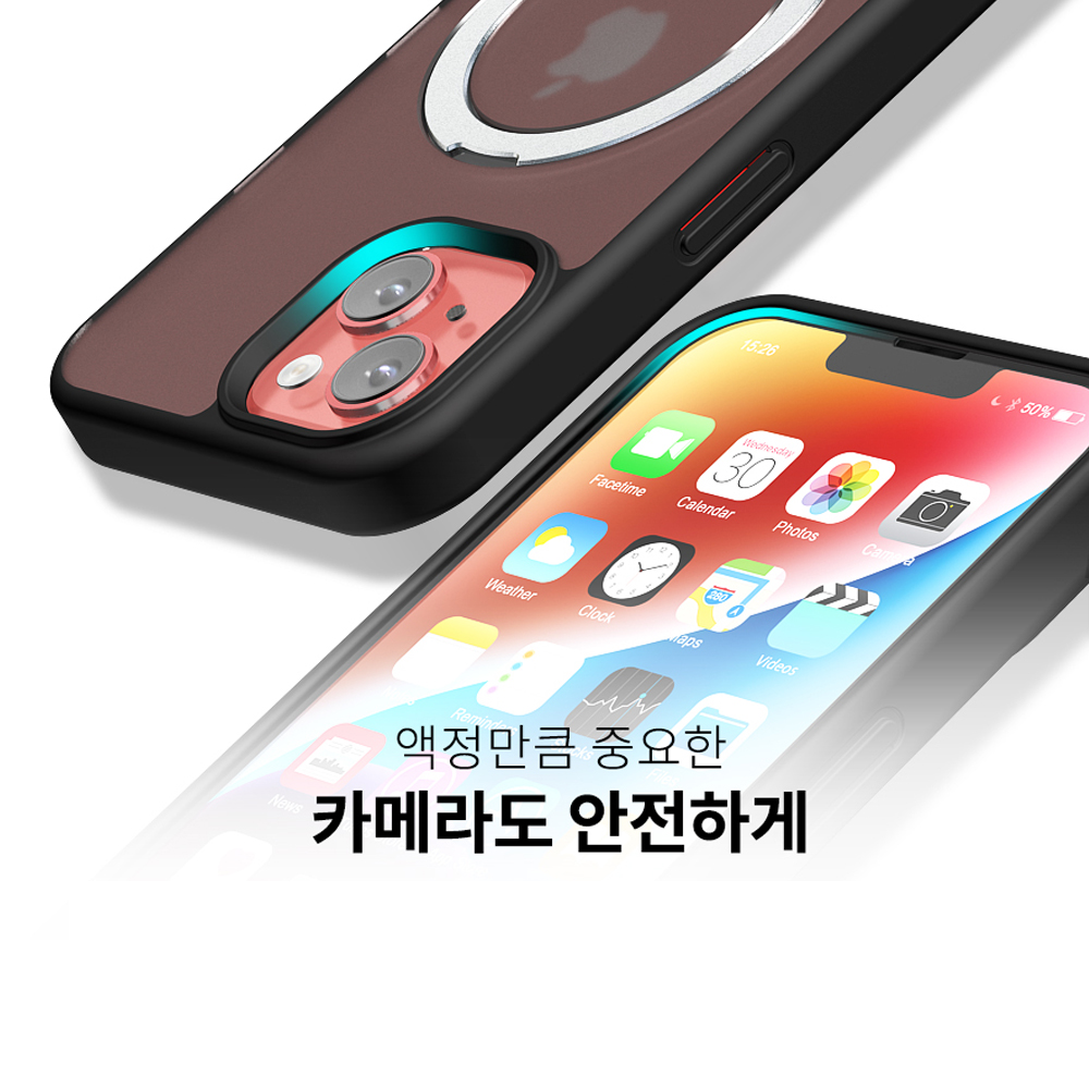 고부기 맥세이프 스탠드 거치대 케이스 애플 매트 블랙, 아이폰14 프로 이미지 7