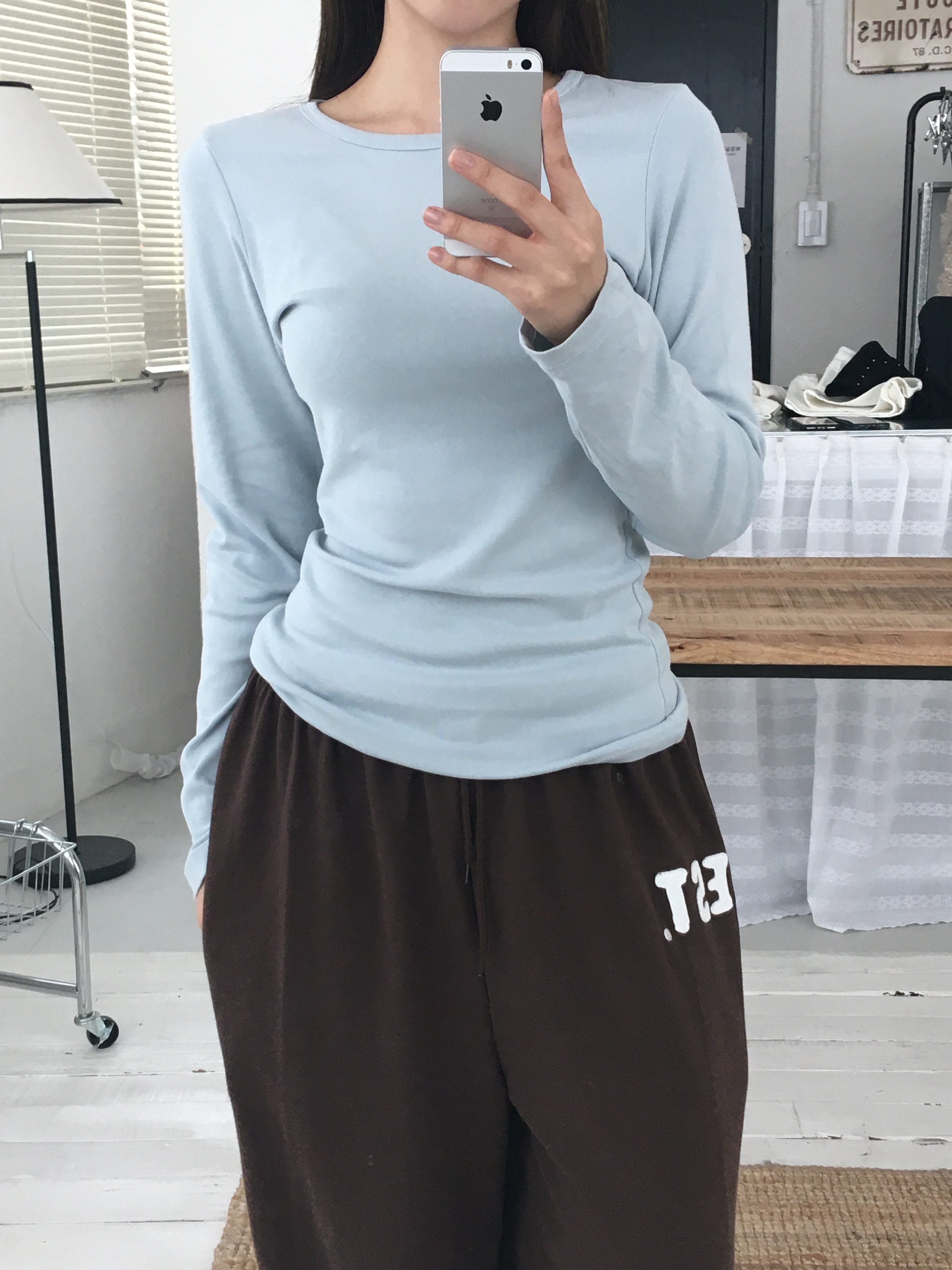 [pants/골반볼륨핏] 패치 롱 와이드 트레이닝팬츠 트레이닝셋업 세트 (3col) 상세 이미지 12