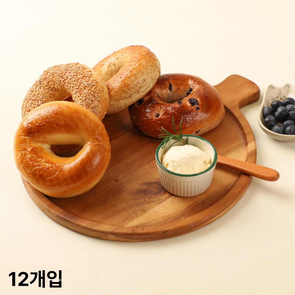 뉴욕 베이글 저칼로리 무지방 다이어트 냉동 베이글 2팩 교차 선택 - 상품 이미지