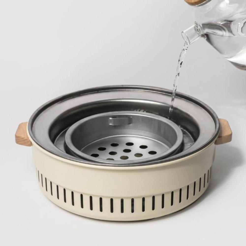 숯불 석쇠그릴 원형화로대 가정용 캠핑 개인 경량 화롯대