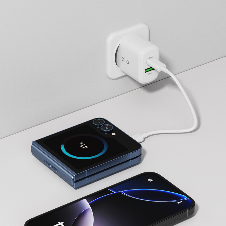 알로코리아 라이트 GaN 25W 갤럭시 아이폰 초고속 멀티 충전기 어댑터 UC225GPD 사진 5