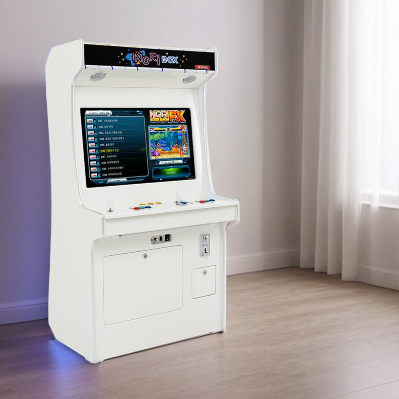 노리박스 32 스탠드형 오락실 레트로게임기 화이트 오락기 DX팩