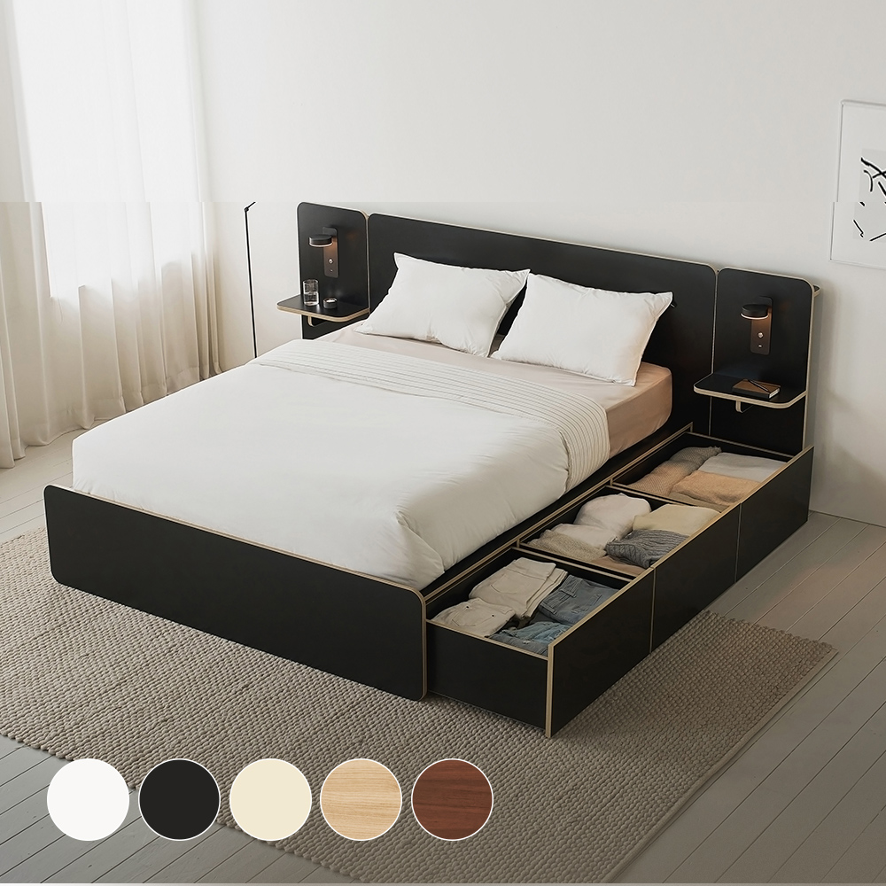 누어 룬드빅 싱글 슈퍼싱글 헤드형 수납침대 프레임 무헤드 S/SS