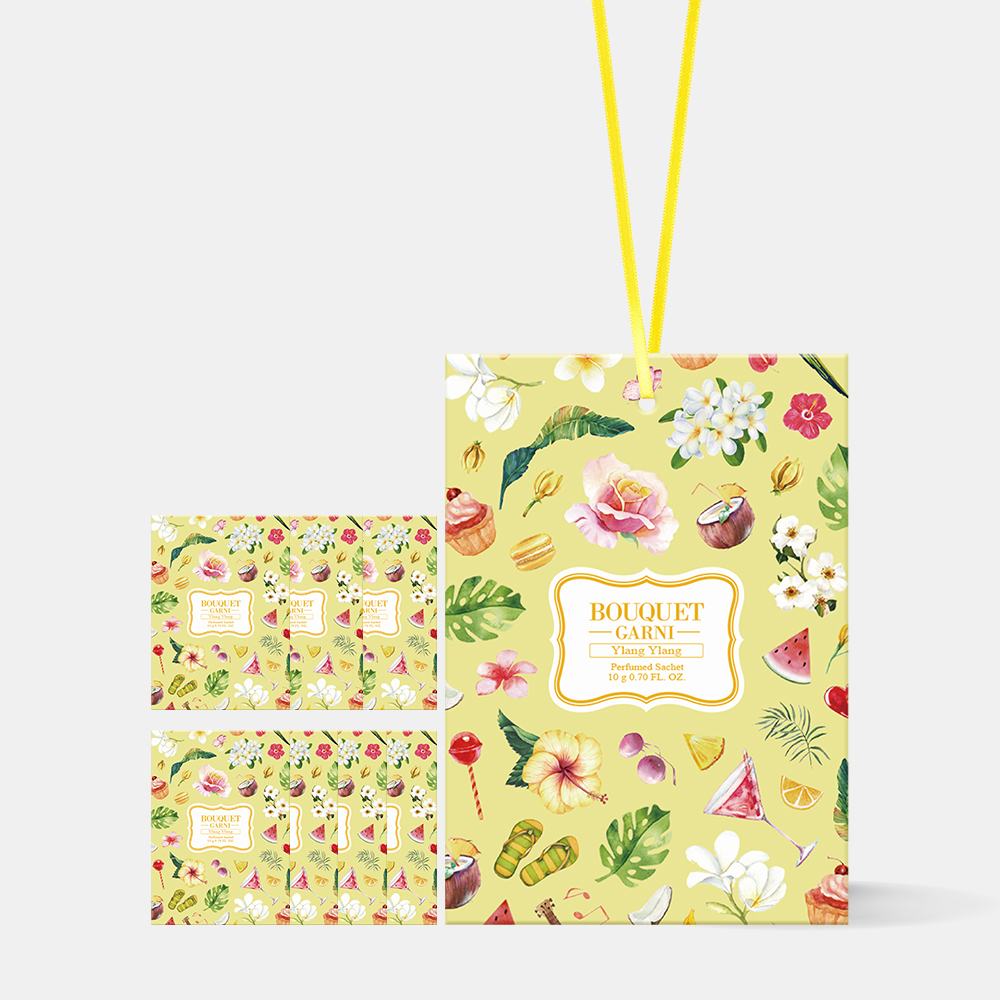 [8개] 부케가르니 퍼퓸드 샤쉐 M 10g 옷장탈취제 옷장방향제 실내 옷장냄새제거 일랑일랑