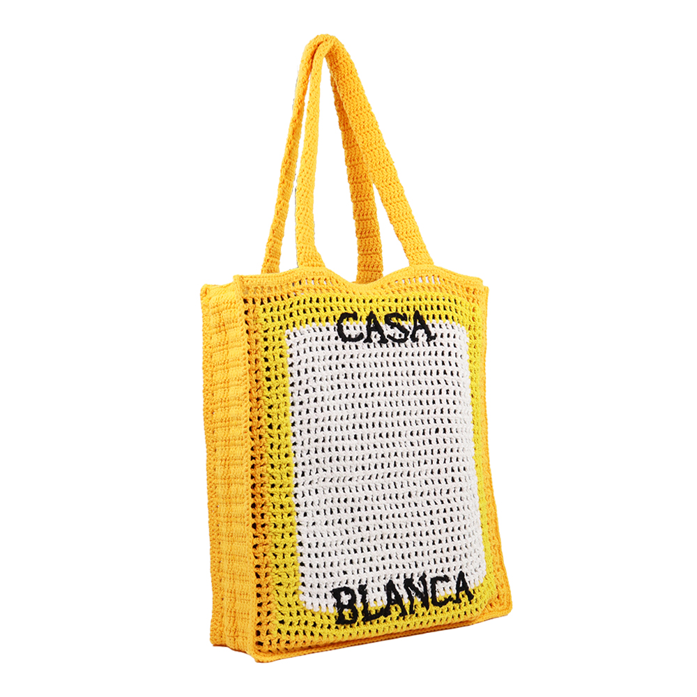 카사블랑카 로고 크로셰 숄더백 AS23 BAG 011 03 YELLOW - 상세 이미지 3