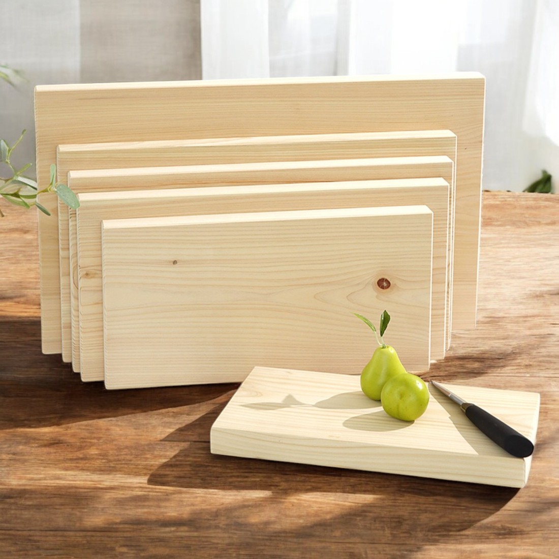 국산 편백 도마 히노끼 통원목 나무도마 항균 캠핑 업소용 유절 사각도마 6size