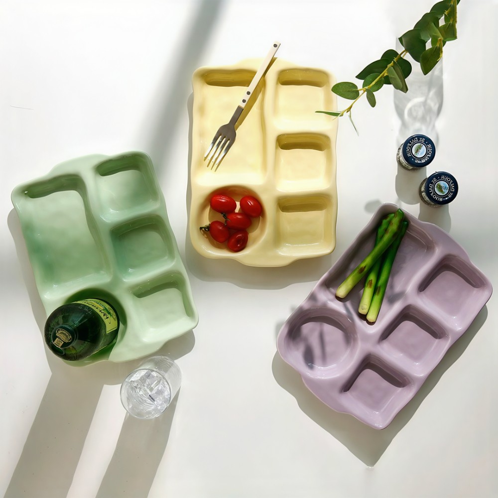 5구 세라믹 다이어트 미니 식판 1인 초등 어린이 키즈 아이 성인