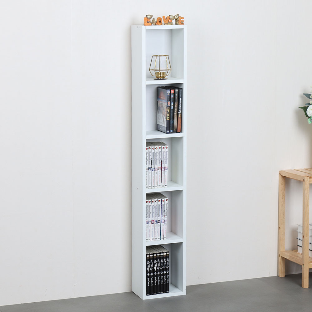 타워형 틈새 DVD수납장 200x150x1170mm, 5단, 레드 - 상세 이미지 4