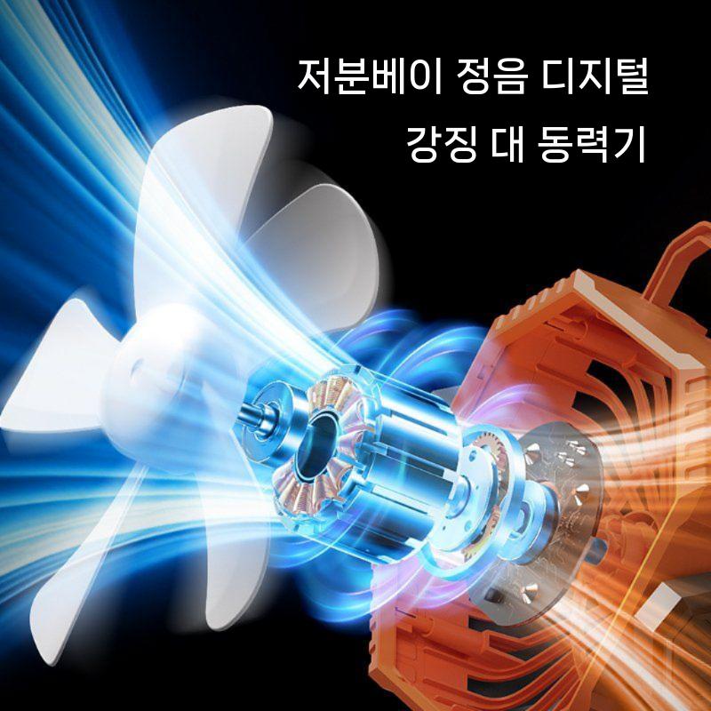 GBTW 캠핑용 선풍기 저소음 강력한 팬 USB 휴대용 에어컨 낚시학생 기숙사 사무실 5000mAh 3단바람조절/스탠드/10m강풍 10000mAh - 상세 이미지 3