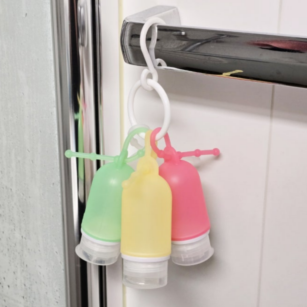 트라이투게더 실리콘공병 수영장 여행용 고리형 휴대용 샴푸통 50ml 3개 세트 - 상세 이미지 3