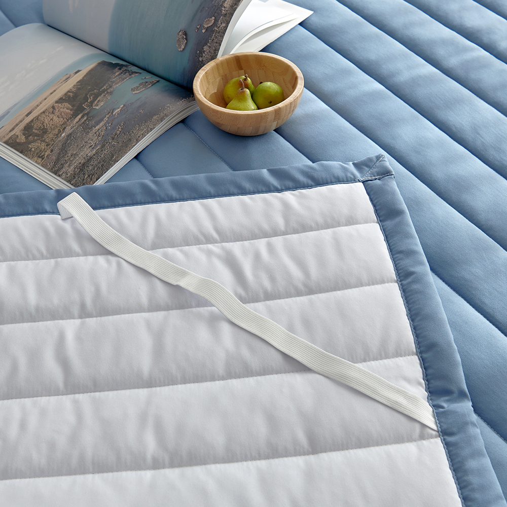 라몬떼 스테이 고정밴드 침대 패드 파스텔 네이비, SS(슈퍼싱글)