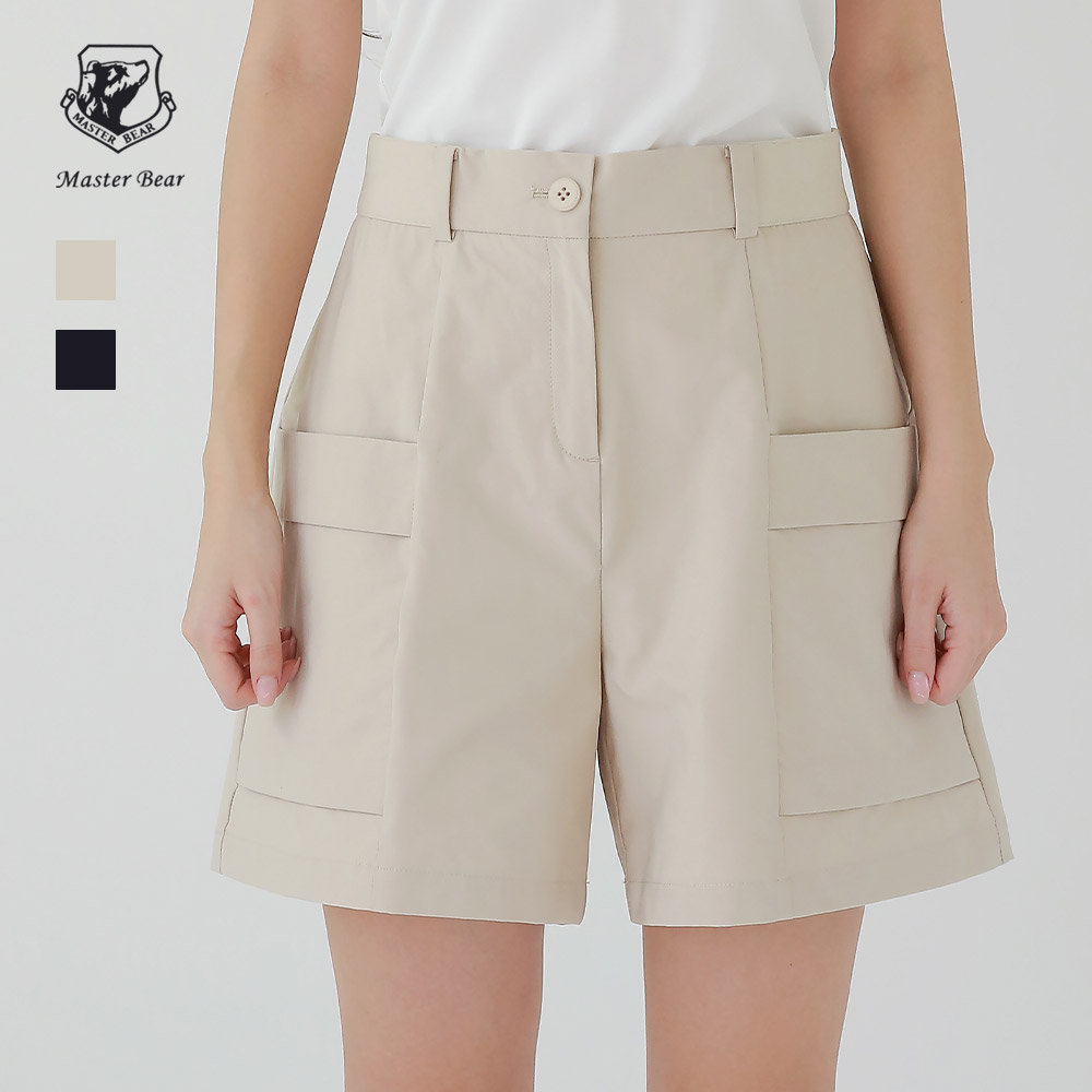 화이트베어 허리밴딩 스판 여성 빅포켓 골프 반바지 WB720