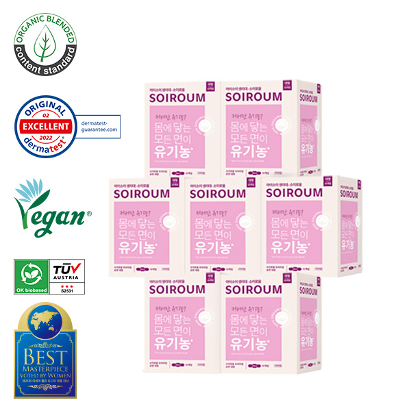 [7팩]소이로움 프리미엄 순면 생리대 7팩(중형/대형) - 상세 이미지 2